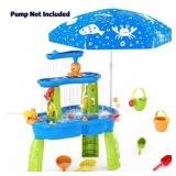 JoyStone 3-Tier Kids Sand Water Table with Umbrell