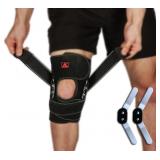 XL Hinged Knee Brace Support with Strap & Side Pat