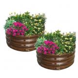SnugNiture Galvanized Raised Garden Bed, 2Pcs 2x2x