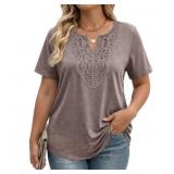 Size 3XL Fantaslook Lace Plus Size Tops for Women