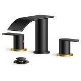 FORIOUS Bathroom Faucet 3 Hole 8 Inch Widespread W