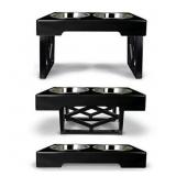 Pet Zone Designer Diner Adjustable Elevated Dog Bo