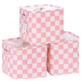 Hinwo 3-Pack Square Organizer Shelf Bins, Canvas F