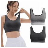 Large MLDRA 2 Pack Sports Bras for Women High Supp