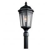 Courtyard 1-Light Textured Black Aluminum Hardwire