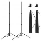 2 Pack Aluminum Light Photography Tripod Stand wit