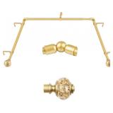 Bay Window Curtain Rods 32 to 86 In (Center), 3/4