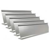2" x 8" Aluminum Desk Name Plate Holder 5 Pack Sil