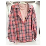 Size Large salmon pink George t-shirt AND Size Lar