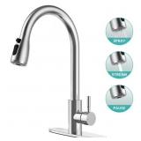 Kitchen Faucets with Pull Down Sprayer, Single Han