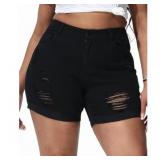 Size 24W Gocolloa Womens Plus Size Jean Shorts Str
