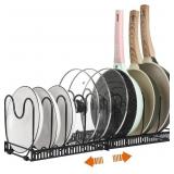 ROOHUA Pot and Pan Lid Organizer Rack for Under Ca