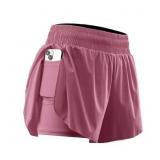 Size 2XL NELEUS Womens 2 in 1 Workout Yoga Shorts