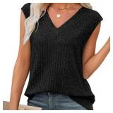 Size XL Womens Summer Sleeveless V Neck Sweater Ve