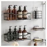 Siaomo Shower Caddy,5 Pack Adhesive Shower Shelves