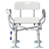 KEKOY Heavy Duty Shower Chair with Back and Arms,