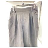Size small wide-leg trousers feature a high-waist
