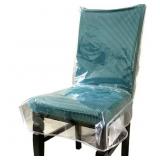 BZUEPRS Plastic Dining Chair Covers with Backrests