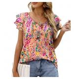Size XL Mengpipi Womens Tops 2023 Summer Double Ru