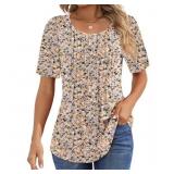 Large Fantaslook Blouses for Women Pleated Short S
