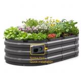 KING BIRD Screwless 4x2x1 ft Raised Garden Bed Gal