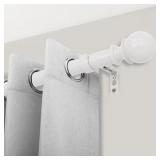 Adjustable Curtain Rod for Windows 72"-144",1" Rou