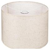 DIVINA VITAE Beige Lamp Shades, Large Drum Linen L