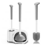 ILAVCLEAN Toilet Brush and Plunger with Caddy Toil