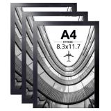 KTKDE A4 Picture Frame Set of 3, 8.3x11.7 In Certi