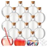 Jinei 15 Packs 8 oz Plastic Potion Bottles with Li