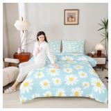 White Daisy Kids Comforter Set queen Size,Flowers