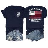 Size XL 250 Anniversary USA Shirt Women 4th of Jul