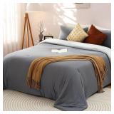Elegear Queen Comforter Set Gray, PCM Temperature