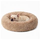Calming Donut Dog Bed for Small Dogs, Anti-Anxiety
