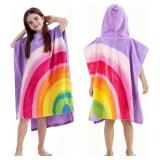 (LOT OF TWO) Striped Bath Beach Poncho Towel with