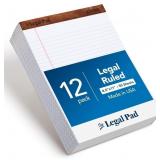 TOPS 8.5 x 11 3/4 Legal Pads, 12 Pack, The Legal P