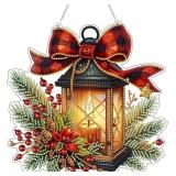 VODAPYC Christmas Candle Lamp Diamond Art Hanging
