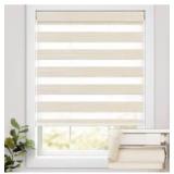No Drill Cordless Zebra Blinds for Windows, Linen
