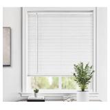 Cordless 1" Vinyl Mini Blinds, 52" W x 64" H, Whit