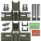 Upgraded W10350375 Dishwasher Top Rack Adjuster pa