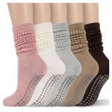 Mepase 5 Pairs Pilates Socks | Pilates Socks with