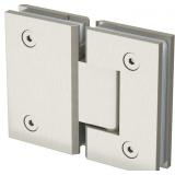Brass 180 Degree Glass Shower Hinge, Brushed Nicke
