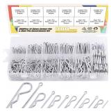 Swpeet 300Pcs Zinc Plated Steel Cotter Pin Hair Pi