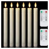 Flameless Taper Candles with Remote Timer, Battery