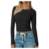Size medium TOB Womens Shirts Long Sleeve Crew Nec