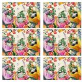 Lot of 4 Sets, XCHI Tulips Gnomes Flowers Spring P