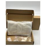 Lot of 2, 5 Pcs Coquette Pearl Pleather Bow Purse