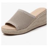 Size 10 Tilocow Knit Espadrilles Wedges for Women