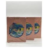 Lot of 3 Size Medium Dolphin Unique Shaped Wooden