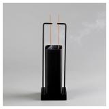 Lot of 2, Upside Down Incense Burner Black Glass A